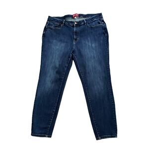 DELANCEY STUDIO Womens Size 22 Dark Wash Skinny Denim Blue Jeans 28" Inseam
